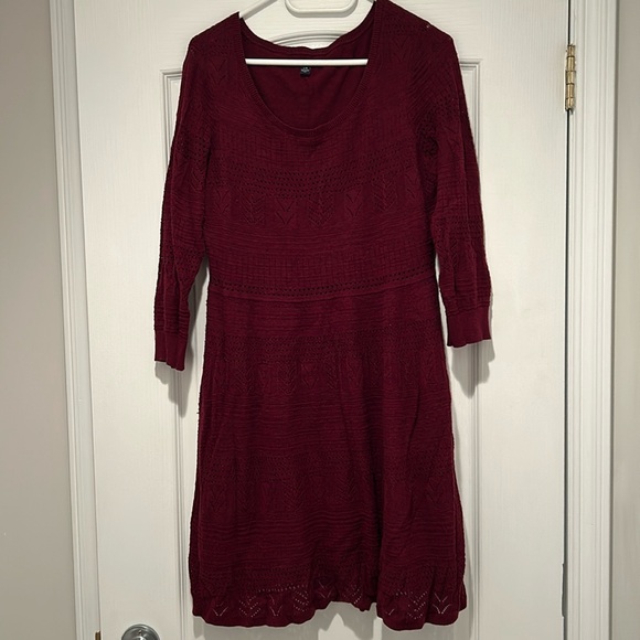 American eagle Burgundy colored sweater dress - Picture 1 of 5